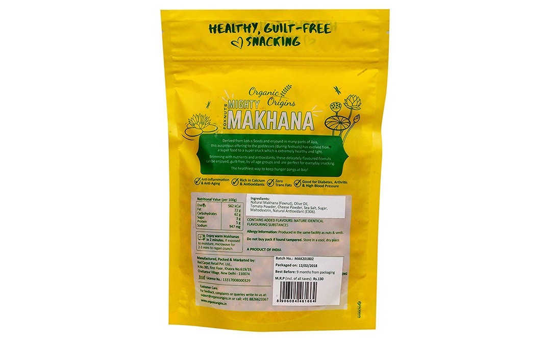 Organic Origins Mighty Makhana, Extra Crunchy   Pack  80 grams